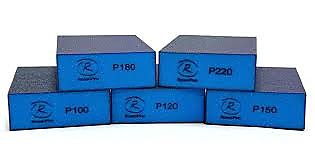 Шлифовальный блок 100х68х25мм, 4-х сторонний, цирконат, P150 RoxelPro