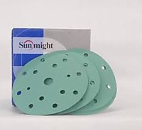 Шлифовальный круг L312TV 150мм на липучке 15 отв , зеленый, Р60 *50 SUNMIGHT