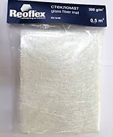 Стекломат (стеклоткань) 300гр/1м2 (размер 0,5м2 (124мм*40мм)) *8 reoflex