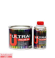 ULTRA  FULLER 100 акриловый грунт 5+1 (0,4л+0,08)  серый   NOVOL 12*
