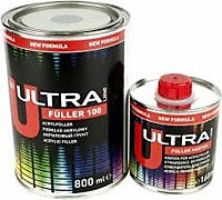 ULTRA  FULLER 100 акриловый грунт 5+1 (0,8л+0,16л) серый NOVOL 6* компл