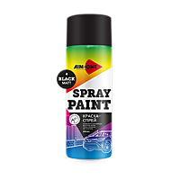 СПРЕЙ краска черная матовая AIM-ONE 450 мл (аэрозоль).Spray paint black matt 450