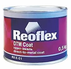 Эмаль-грунт черный матовый акриловый (0,5л) *6 reoflex
