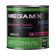 601 Черный Акрил б/ж 840 мл 6* MegaMix