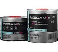 Лак Акриловый HS 2+1 б/ж 850 мл + Отвердитель б/ж 425 мл  6* MegaMix
